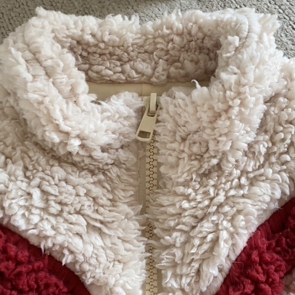 Long Sleeve Lapel Zip Up Faux Shearling Shaggy Sweater - Picture 4 of 8